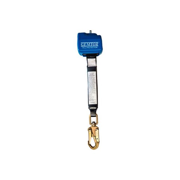 Gemtor RL-8-5155, Self Retracting Lanyard - Snap Hook - Polyester Webbing - 8'